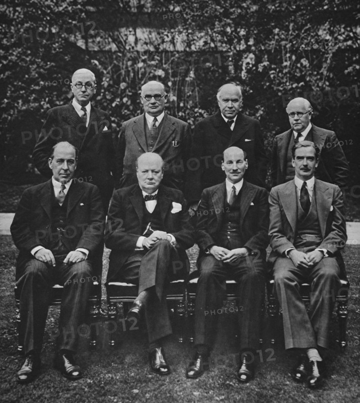 Mr Churchill with his war cabinet.