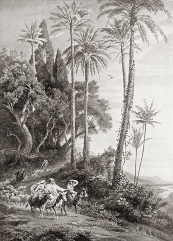Abraham entering the land of Palestine.