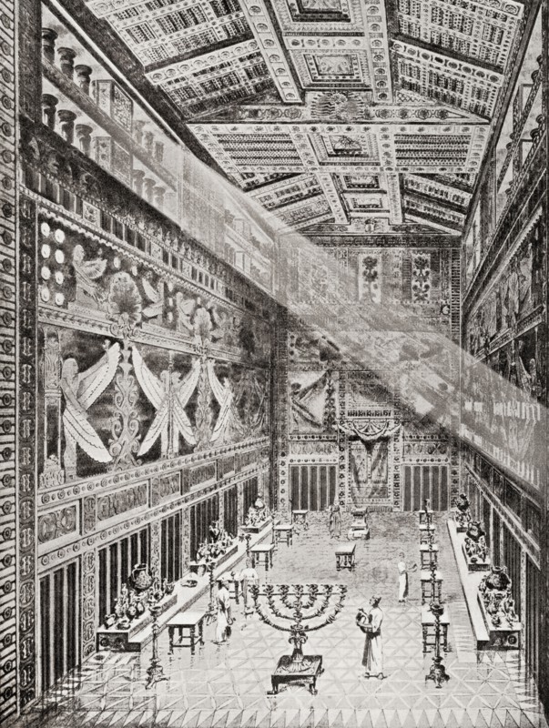 Artist's interpretation of the Holy of Holies in Solomon's Temple.