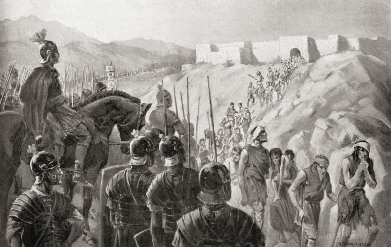 The subjugation of Numantia in 133 BC, by the Roman general Scipio Aemilianus Africanus.