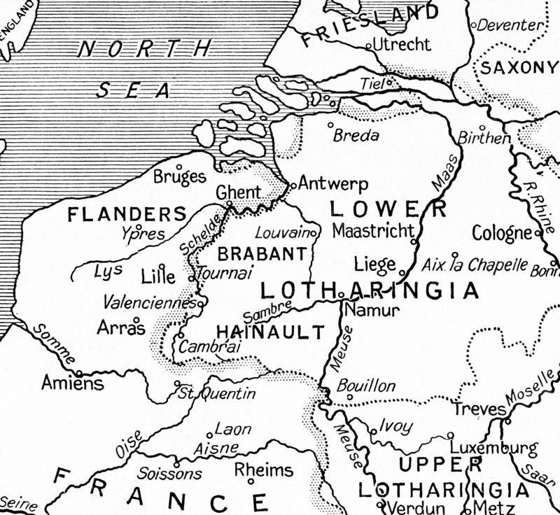 Map of Belgium.