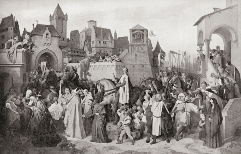 Leopold VI entering Vienna in 1219 on his return from the crusades.
