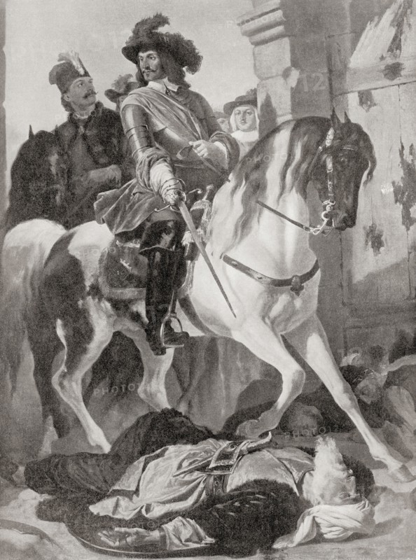 Charles V, Duke of Lorraine during the recapture of Buda Castle from the Turks in 1686 at the second siege of Buda.