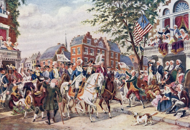 George Washinton enters New York.