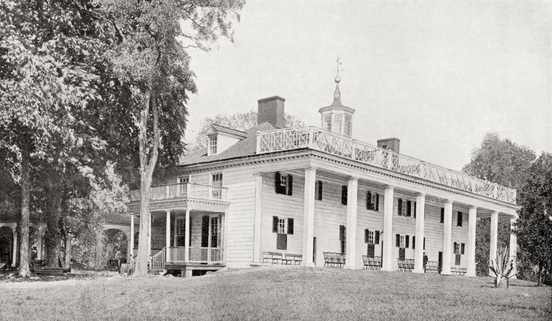 Mount Vernon, the residence of George Washington.