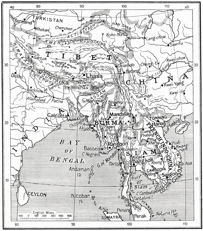 Map of the Indo-Chinese nations as at 1915.