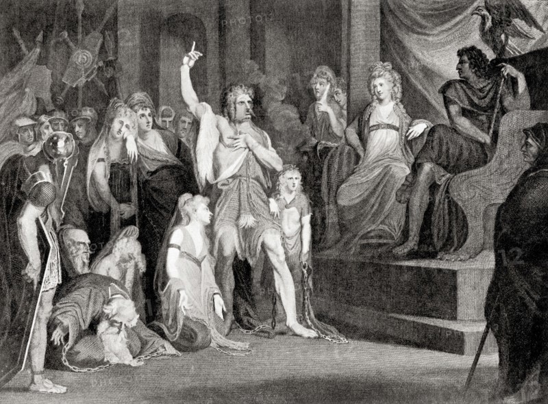 Caractacus at the Tribunal of Claudius at Rome, Italy.