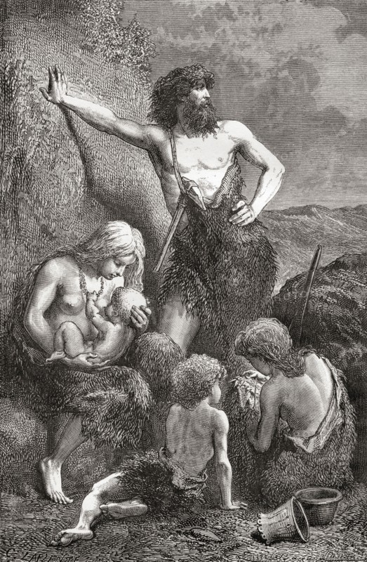 A stone age family.