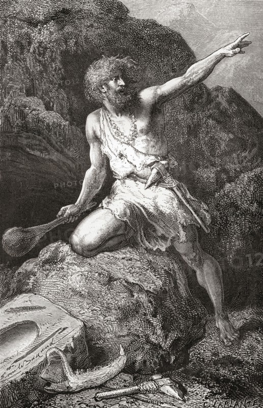 Neolithic man from the New Stone Age aka Age of the Polished Stone.