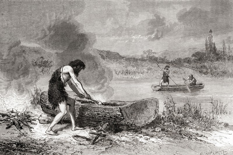 The first navigators during the Neolithic Age aka New Stone Age or Age of the Polished Stone.