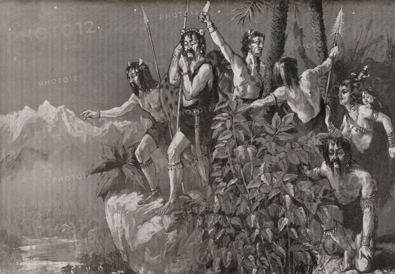 Aryans entering India.