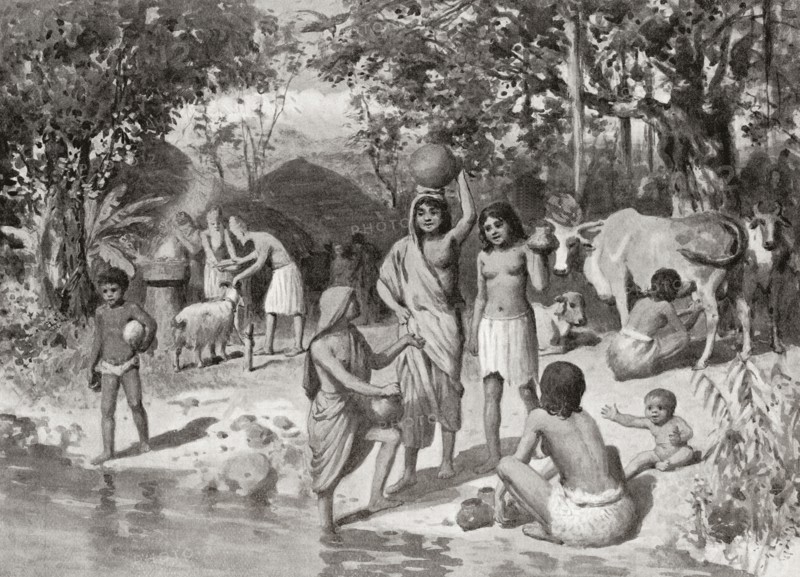 An Indo-Aryan settlement in ancient India.