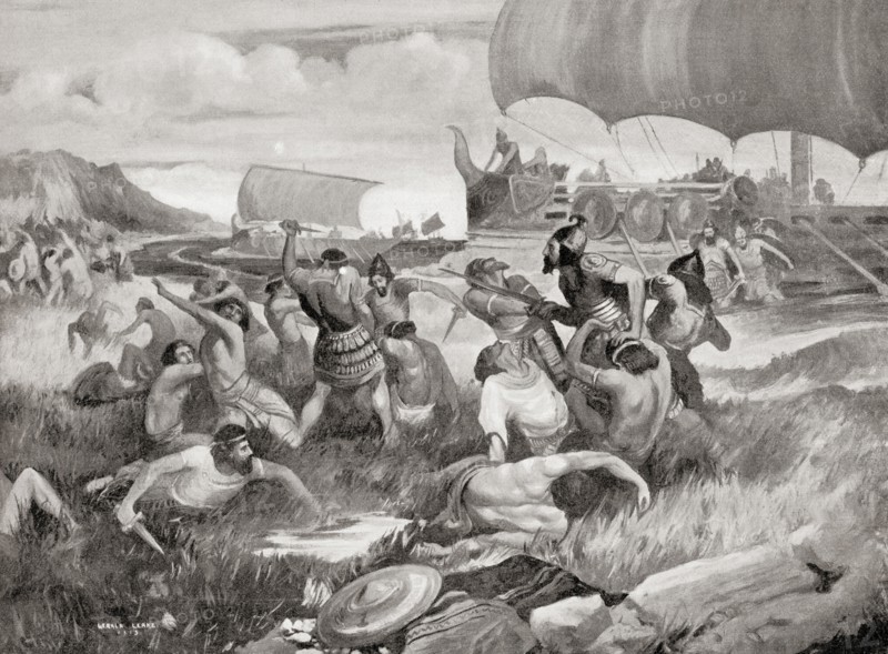 The destruction of Chaldean settlements on the Elamite shore of the Persian Gulf by Sennacherib in 694 BC.