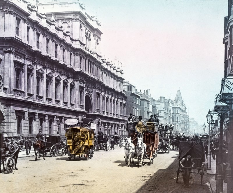 Burlington House and Piccadilly.