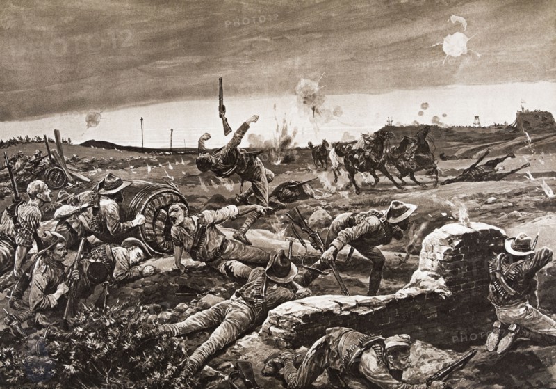 Commandant Eloff, after capturing the fort within the British lines was surrounded and taken prisoner by the Mafeking garrison.
