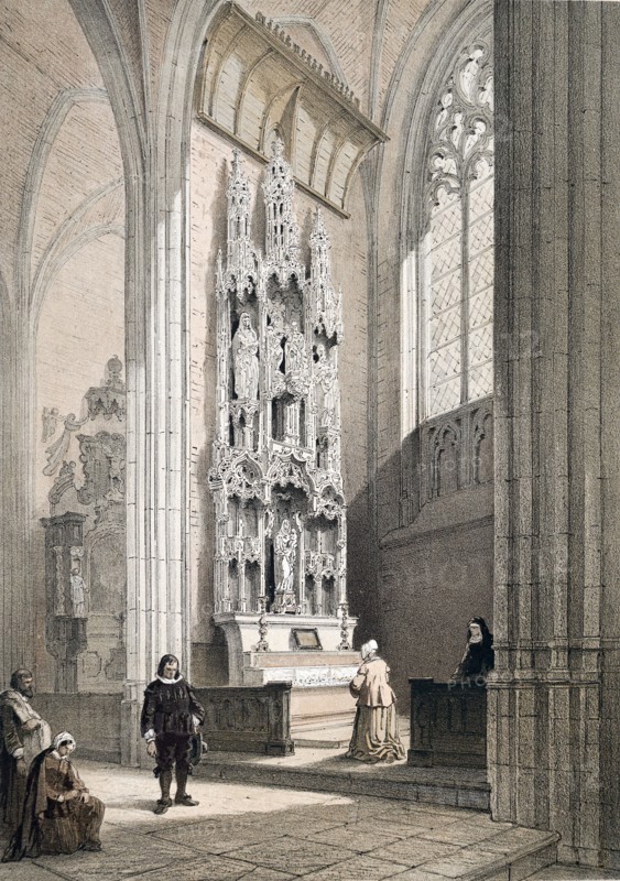 Altar in St Waudru in Mons.