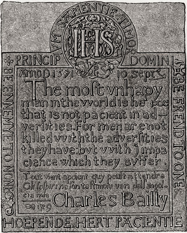 Ancient inscription in the Beauchamp Tower.