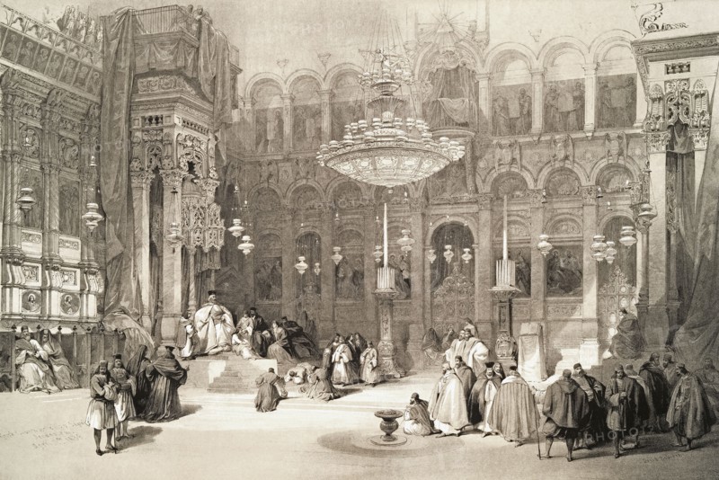 The Greek Chapel of the Holy Sepulchre.