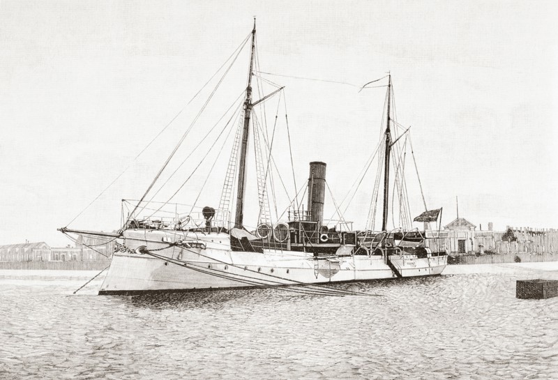 The torpedo boat New Spain.