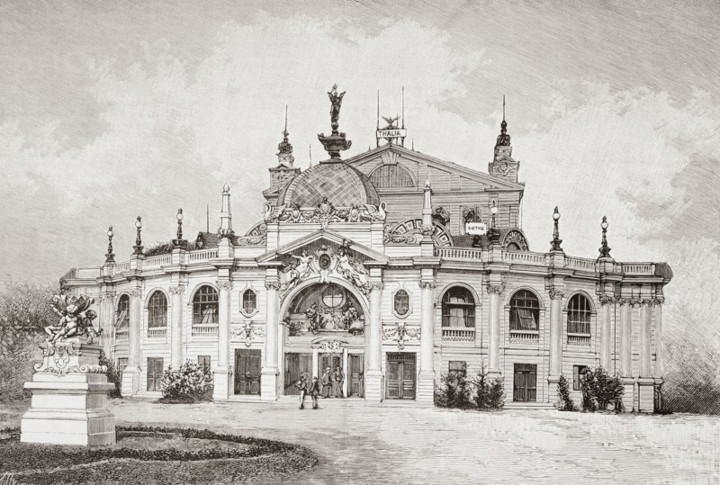 Facade of international theatre.