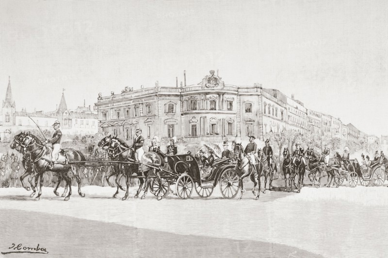 King Luis I of Portugal and his wife Maria Pia of Savoy.