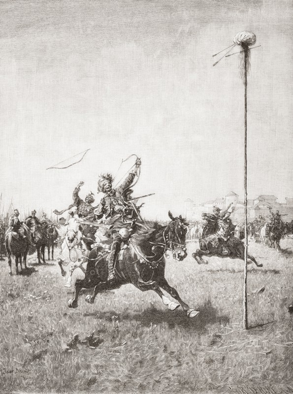 Lisowczycy soldiers in an archery contest.
