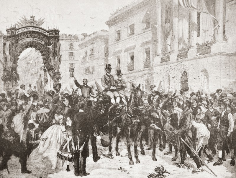 The entrance of General Prim into Barcelona.