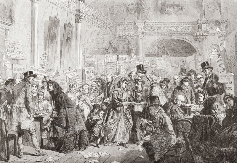 An infant orphan election at the London Tavern.