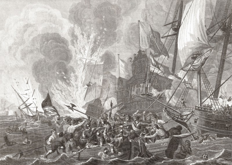 The naval Battle of Gibraltar.