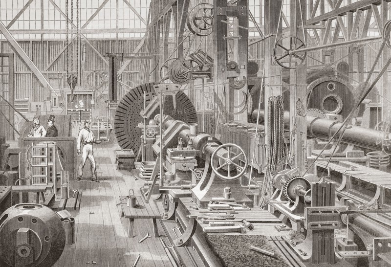 Penn's marine engine factory.