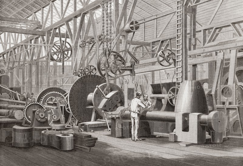 Penn's marine engine factory.