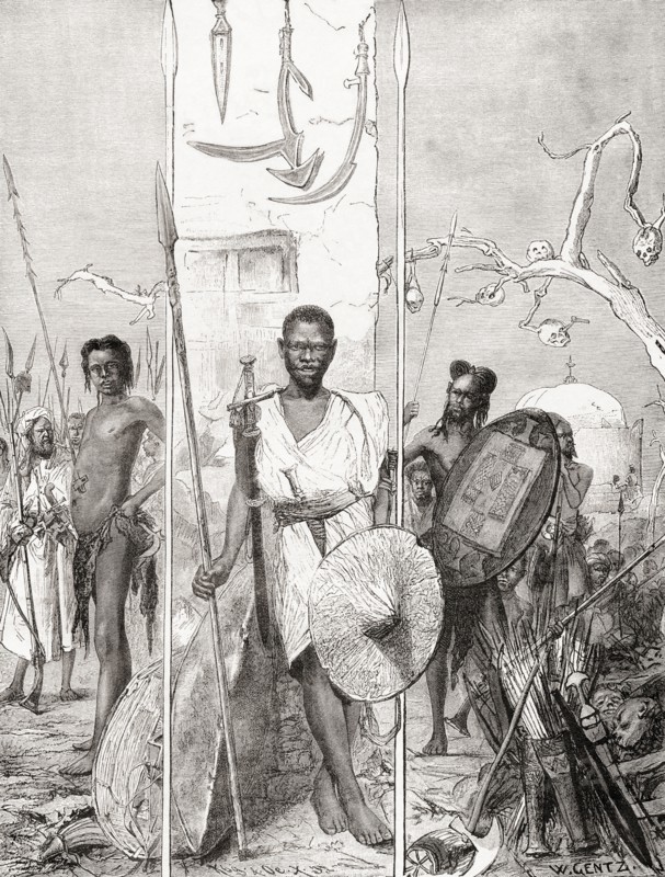 Mahdi warriors with their weapons.