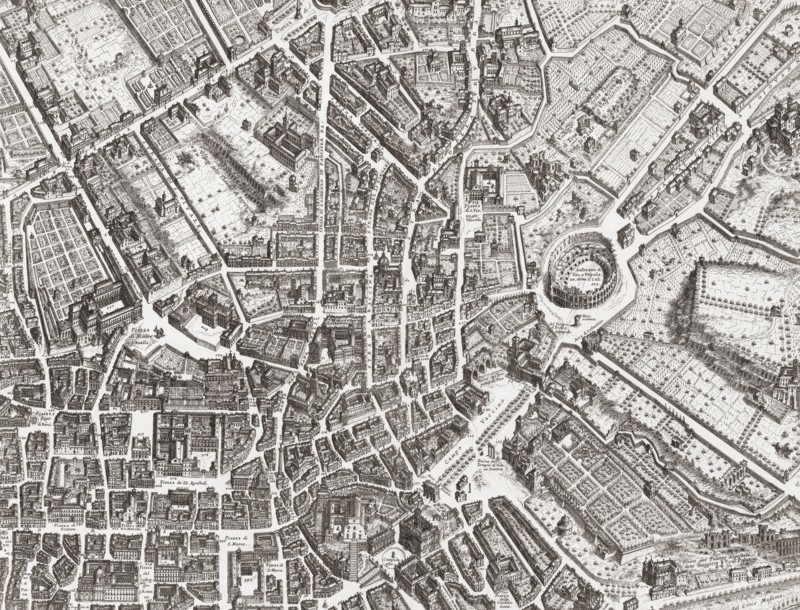 Map of the centre of Rome.