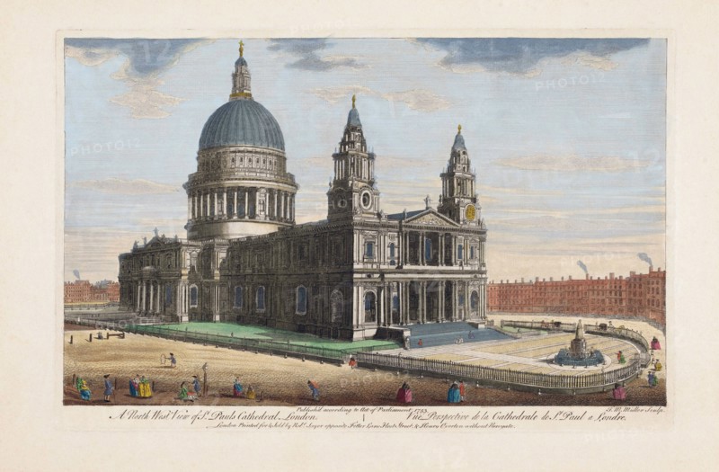 A north west view of St. Pauls Cathedral.