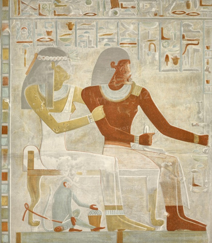 Paheri and his wife Henut-er-neheh.