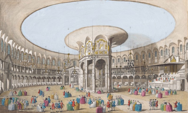 An inside view of the Rotundo in Ranelagh Gardens.