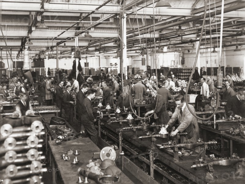 Interior of Wolseley Motors.
