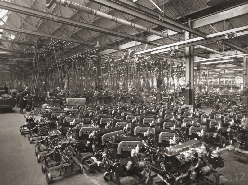 Interior of Wolseley Motors.