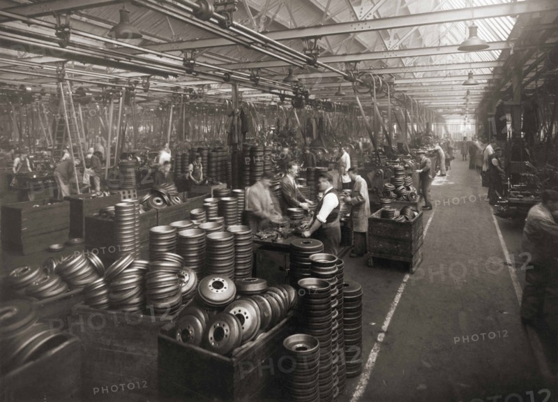 Interior of Wolseley Motors.