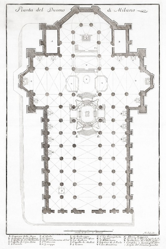 Ground plan of the Duomo.