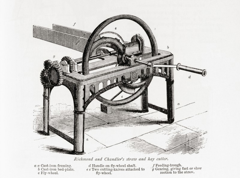 Richmond and Chandler's straw and hay cutter.