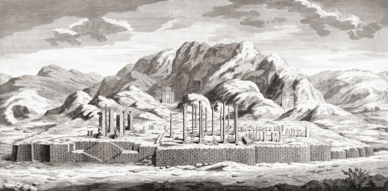 Ruins of the palace of Persian King Darius I at Persepolis.
