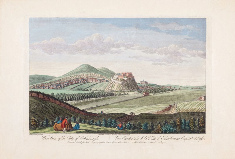 West view of the city of Edinburgh.