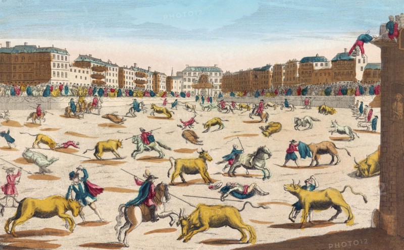 Bullfight in the Plaza Mayor.