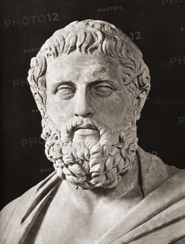 Bust of Sophocles.
