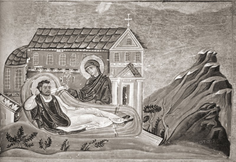 Romanos and Virgin Mary.
