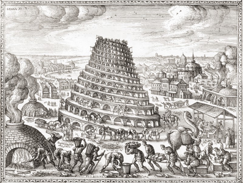 Construction of the Tower of Babel.
