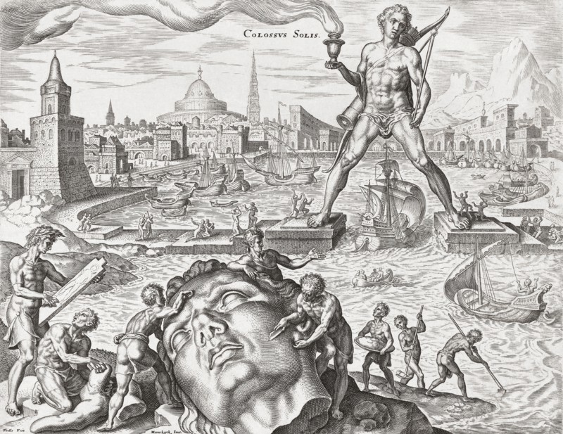 The Colossus of Rhodes.