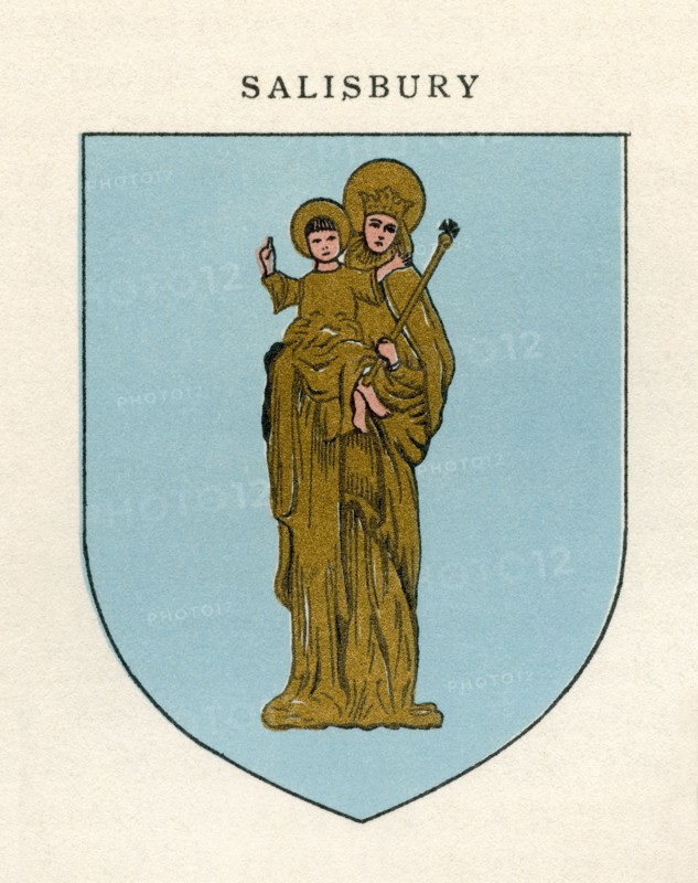Coat of arms of the Diocese of Salisbury.