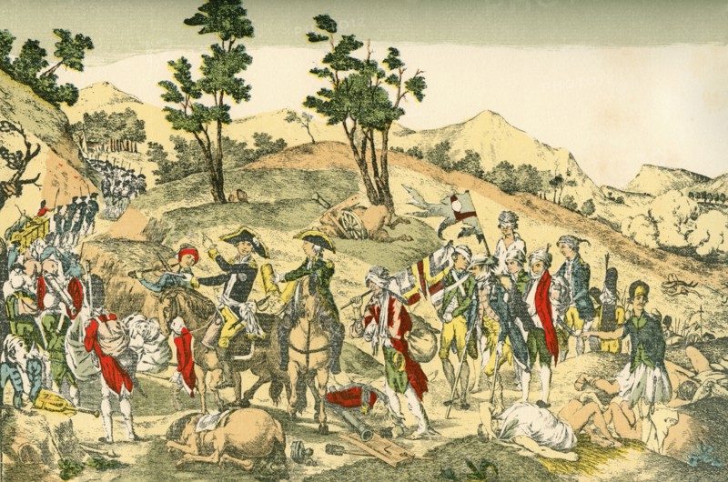 The defeat of the Prussians at Valmy.